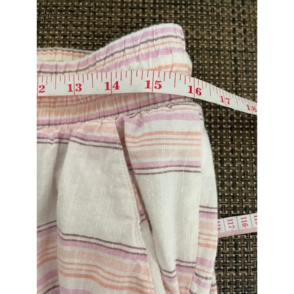 Striped Pajama Set Womens Size Large Tank Top and Wide Leg Pants‎ Cotton Set